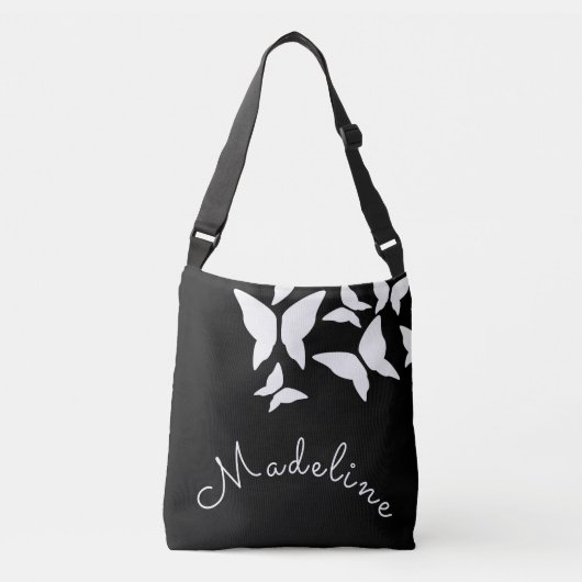 Schmetterlinge Script Name Drawstring Bag Tragetaschen Mit Langen Trägern (Vorderseite)