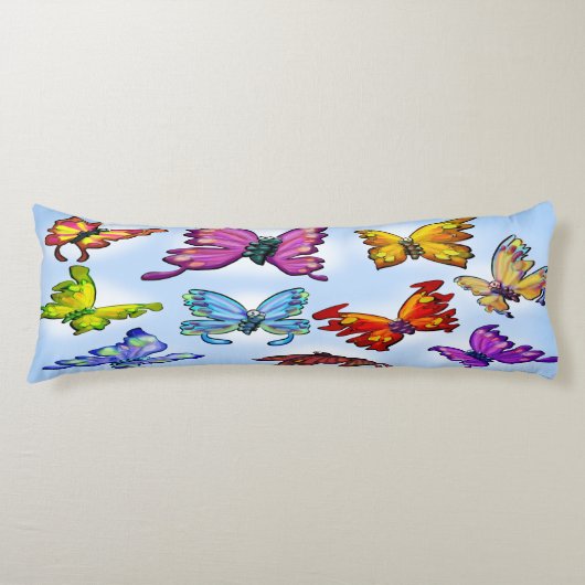 Schmetterlinge Seitenschläferkissen (Vorderseite)