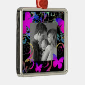 Schmetterlinge Silbernes Ornament (Rechts)