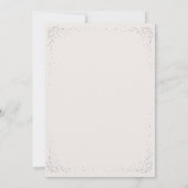 Schmetterlinge Silver Confetti Quinceanera und Mas Einladung (Rückseite)