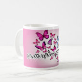 Schmetterlinge sind… frei kaffeetasse (Vorderseite Links)