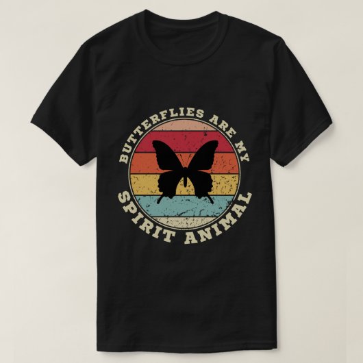 Schmetterlinge sind mein Geist-Tier-T - Shirt (Design vorne)