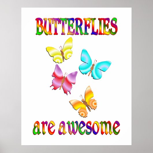 Schmetterlinge sind Phantastisch Poster (Vorne)