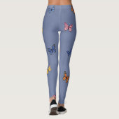Schmetterlinge Soft Blau Leggings (Rückseite)