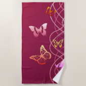 Schmetterlinge Strandtuch (Vorderseite)