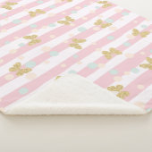 Schmetterlinge Streifen und Polka Punkte Sherpadecke (3/4)