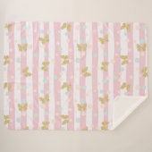 Schmetterlinge Streifen und Polka Punkte Sherpadecke (Vorderseite (Horizontal))