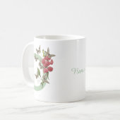 Schmetterlinge Süßes Pea Monogramm Anfangsname Kaffeetasse (Vorderseite Links)