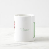 Schmetterlinge Süßes Pea Monogramm Anfangsname Kaffeetasse (Mittel)