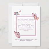 Schmetterlinge Sweet Baby Girl Duwer by Mail Einladung (Rückseite)