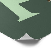 Schmetterlinge Sweet Pea Monogram Initial A Your N Poster (Ecke)