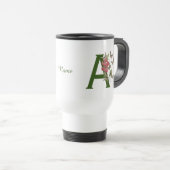 Schmetterlinge Sweet Pea Monogram Initial A Your N Reisebecher (VorderseiteRechts)