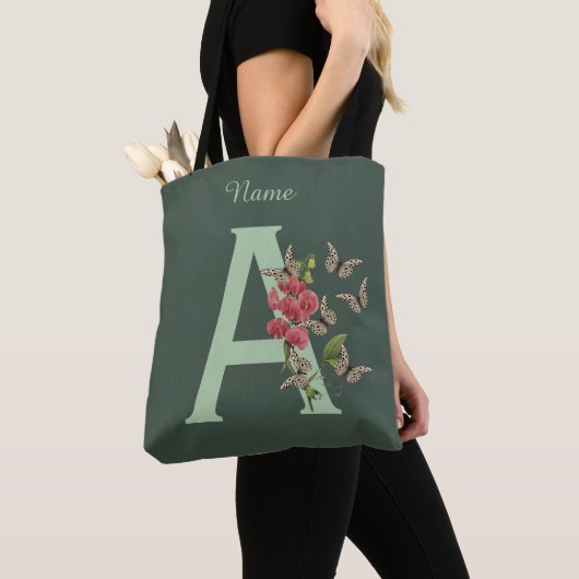 Schmetterlinge Sweet Pea Monogram Initial A Your N Tasche (Von Nahem)