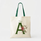 Schmetterlinge Sweet Pea Monogram Initial A Your N Tragetasche (Vorne)