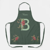 Schmetterlinge Sweet Pea Monogram Initial B Ihr Na Schürze (Vorderseite)