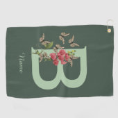 Schmetterlinge Sweet Pea Monogram Initial B Name Golfhandtuch (Horizontal)