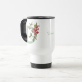 Schmetterlinge Sweet Pea Monogram, Initial D Name  Reisebecher (Vorderseite Links)