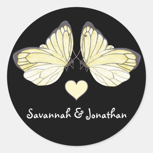 Schmetterlinge Swirl Lila Runder Aufkleber (Vorderseite)