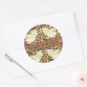 Schmetterlinge Swirl Lila und Orange Runder Aufkleber (Umschlag)