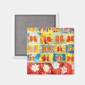 Schmetterlinge tanzen Magnet (Vorderseite/Rückseite)