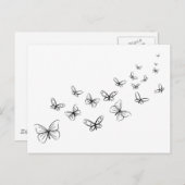 Schmetterlinge tanzen über die Seite Postkarte (Vorne/Hinten)