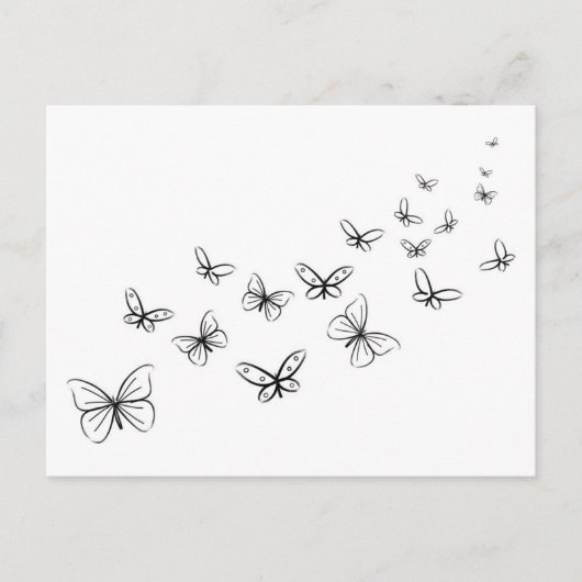 Schmetterlinge tanzen über die Seite Postkarte (Vorderseite)