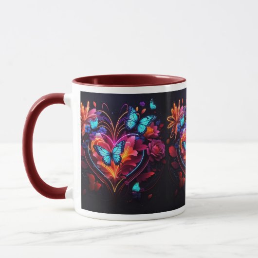 Schmetterlinge tanzen zwischen lebendigen Blume Tasse (Links)