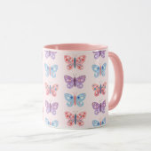 Schmetterlinge Tasse (VorderseiteRechts)