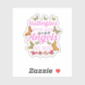 Schmetterlinge tauchen auf, wenn Engel in der Nähe Aufkleber (Blatt)