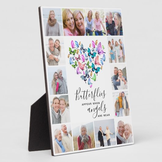 Schmetterlinge tauchen auf, wenn Engel in der Nähe Fotoplatte (Seite)