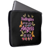 Schmetterlinge tauchen auf, wenn Engel in der Nähe Laptopschutzhülle (Vorne Rechts)