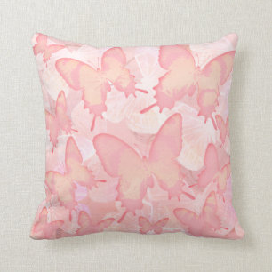 Schmetterlinge tun es - Rosa Kissen