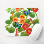 Schmetterlinge u. Kapuzinerkäse Mousepad (Mit Mouse)