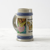 Schmetterlinge u. Sonnenschein Bierglas (Vorderseite Links)