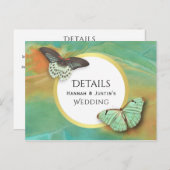 Schmetterlinge über Südwest-Farben - Hochzeitdetai Postkarte (Vorne/Hinten)