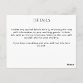 Schmetterlinge über Südwest-Farben - Hochzeitdetai Postkarte (Rückseite)