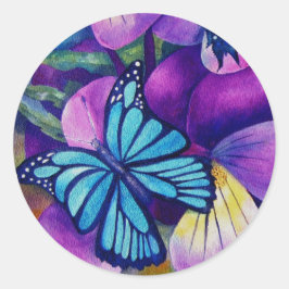 Schmetterlinge und Aufkleber für Panseys