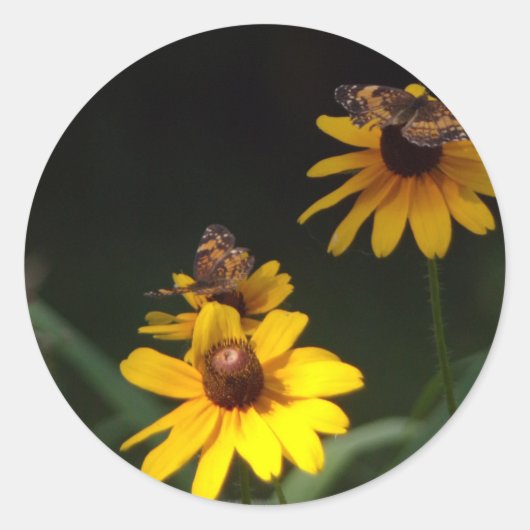 Schmetterlinge und Aufkleber für Wildblumen (Vorderseite)