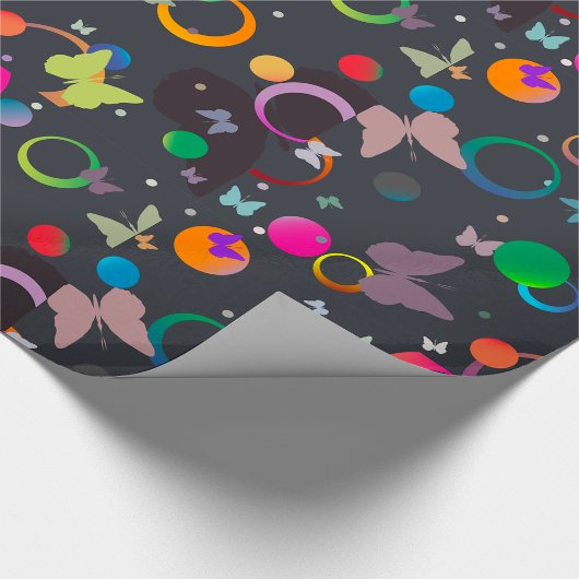 Schmetterlinge und Blasen Geschenkpapier