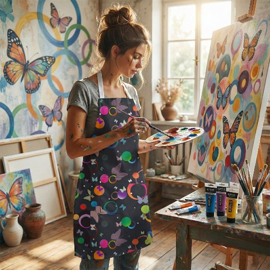 Schmetterlinge und Blasen Schürze