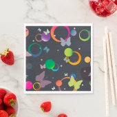 Schmetterlinge und Blasen Serviette