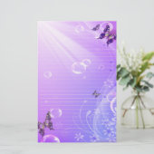 Schmetterlinge und Blasen stationär Briefpapier (Stehend Vorderseite)