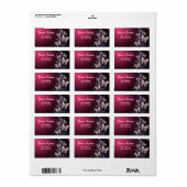 Schmetterlinge und Blätter Adressaufkleber (Vorne)