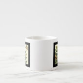 Schmetterlinge und Blätter mit schwarzem Rahmen Espressotasse (Vorderseite)