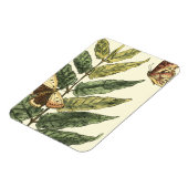 Schmetterlinge und Blätter mit schwarzem Rahmen Magnet (Linke Seite)