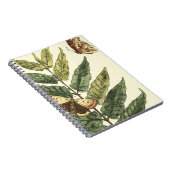 Schmetterlinge und Blätter mit schwarzem Rahmen Notizblock (Rechte Seite)