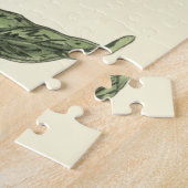 Schmetterlinge und Blätter mit schwarzem Rahmen Puzzle (Seite)