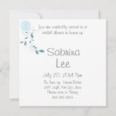 Schmetterlinge und blaue Chrysanthemen Save the Da Date (Rückseite)