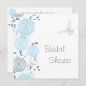 Schmetterlinge und blaue Chrysanthemen Save the Da Save The Date (Vorne/Hinten)