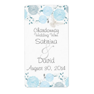 Schmetterlinge und blauer Chrysanthemen Hochzeitwe